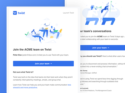 Twist Invitation Emails communication doist productivity teamwork todoist twist