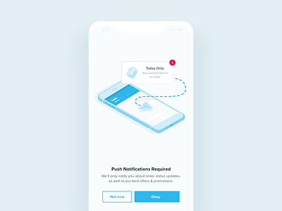 Turn on your push notification! illustration notification phone push push notification wish