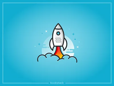 Bookstack Launch books bookstack clouds launch reading spaceship