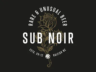 Sub Noir Brewing Shirt Design apparel beer black brewing gold noir rare rose shirt unusual