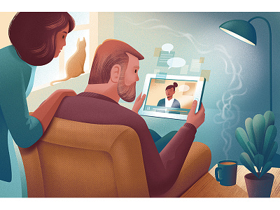 MND - MyTube for Bulletin magazine art characters digital editorialillustration illo illustration vectors