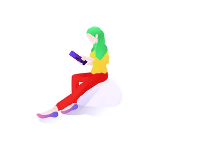 Female illustration character characters hello illustration office sketch web work