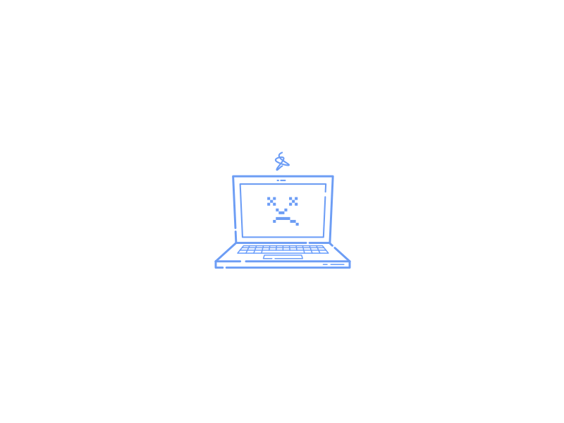 Sad Mac apple finder icon it linecon mac sad sick squiggle support susan kare upset