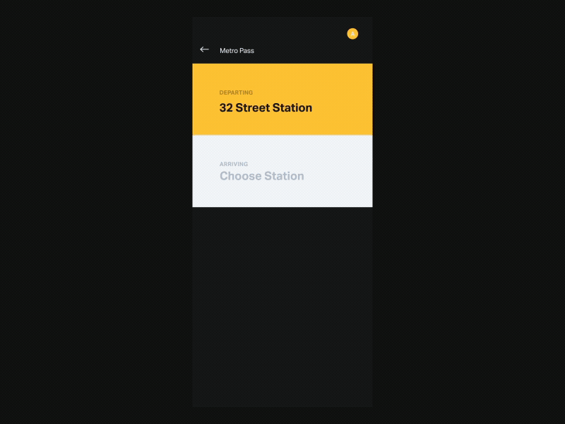 Metro Pass animation app gif metro ticket train transportation travel ui ux