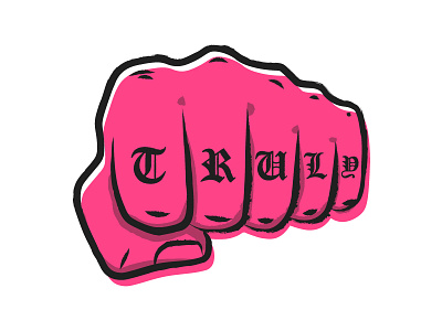 Truly Knuckle Tattoo fist knuckles street tattoo tough