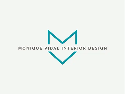 Monique Vidal Interior Design Logo branding interior designer logo