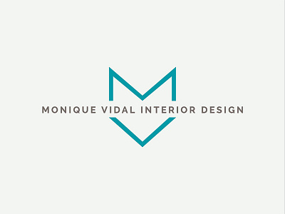 Monique Vidal Interior Design Logo branding interior designer logo
