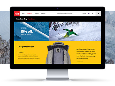 The North Face desktop website