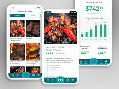 Clipless Loyalty App Case Study app ios iphone x loyalty app mobile profile recipe retail rewards