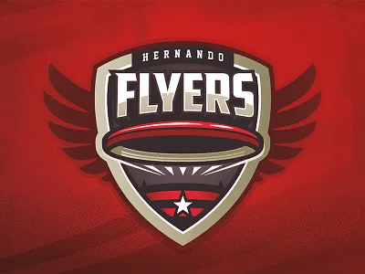 Hernando Flyers Logo Design sports team branding ultimate frisbee