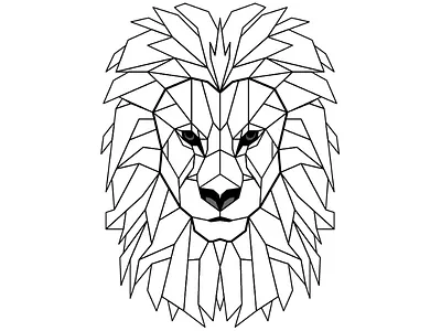 Lion geometric geometric design geometric lion graphic lion