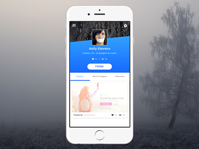 Behance App app behance mobile profile ui user