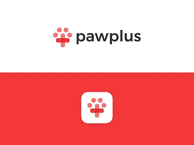 Pawplus Logo design icon identity logo logo design logo mark logotype mark monogram paw typeface