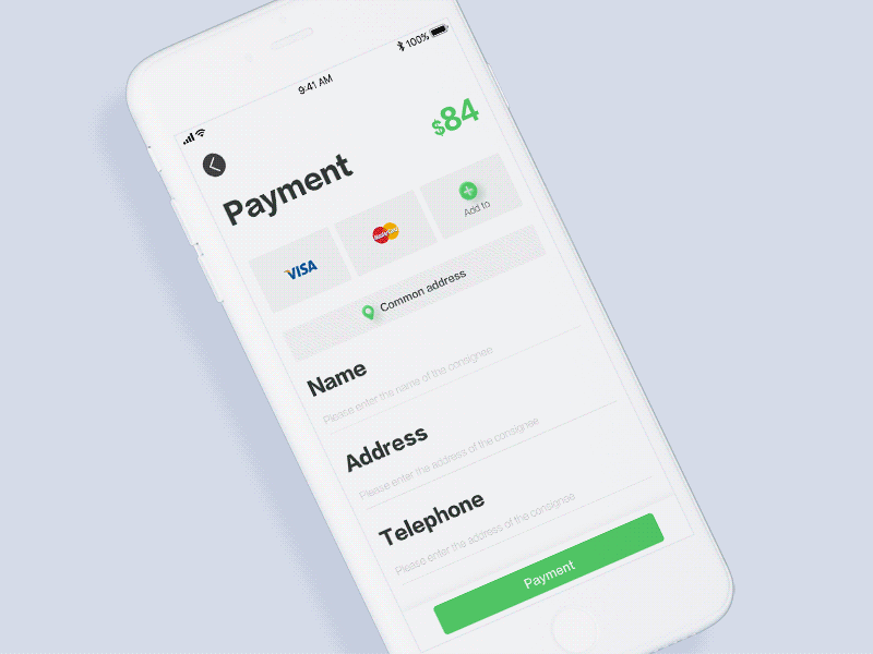 Payment demo bank card payment