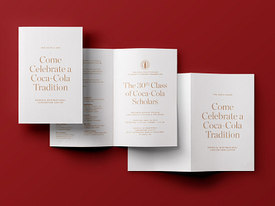 Coke Scholars 2018 Banquet Invite banquet coca cola coke collateral event invitation layout print typography