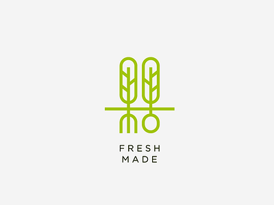 FreshMade earth food fresh friendly green healthy leaves minimalist monogram nature negativesapce vegan