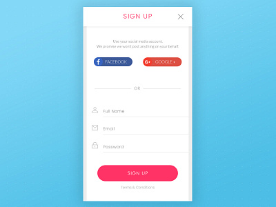 Daily UI #001 Sign Up daily ui sign up