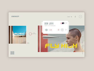 Music player clean design landing page minimal music palyer slider song ui ui elements ux webdesign