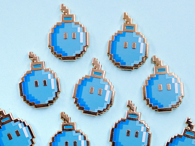 Pixel Bomb pins bomb cute enamel pin explode gamer gold lapel pin pin pixel pixel art pixels video game