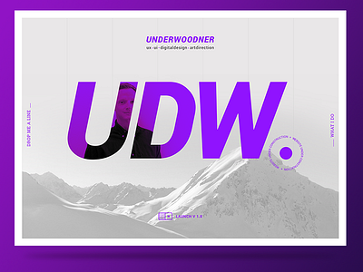 Udw Dribbble landing page purple roboto