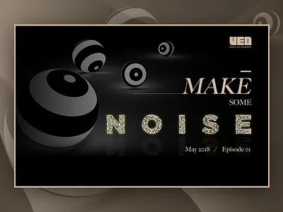 Make some noise black c4d golden ppt