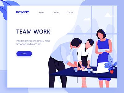 team work color illustration ui