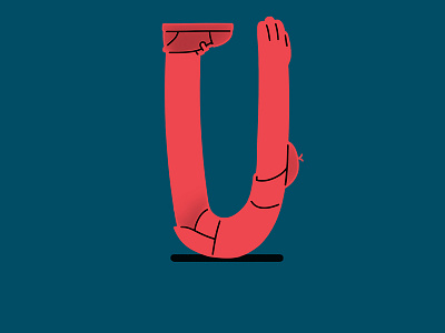 U – day twenty one 36days u 36daysoftype 36daysoftype05 boy character design drawing illustration sport type typography zumbys