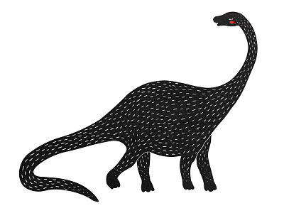 Dino black dino dinosaur illustration