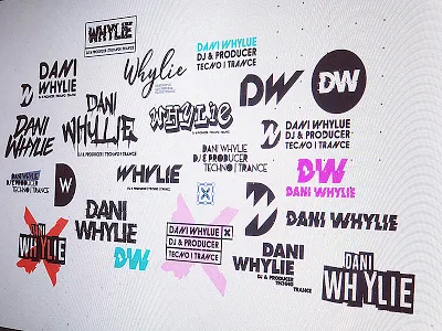 DW | Techno DJ adobe brand branding development dj graffiti illustration logo logomark music symbols