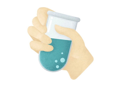 Flask bottle flat hand illustrator