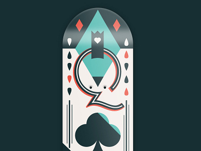 36 days of type - Queen 36 days of type cardgame font graphic illustration q queen skateboard skateboarddesign skateboarding typography vector