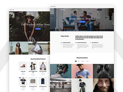 Warhol - Responsive Multipurpose WordPress Theme for Creatives agency blog business creative freelancer landing page masonry minimal one page parallax photography portfolio