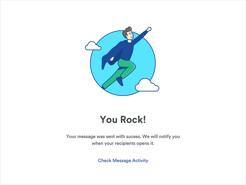 You Rock! animation design flat illustration success ui vector web