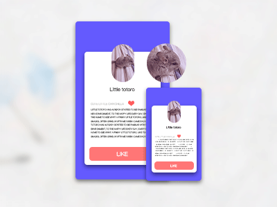 App interface little totoro