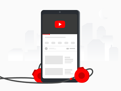 Hooked on Youtube headphones illustration illustrator mobile video youtube