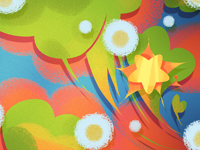 Book bckgrnd #2 cildrens book daisy illustration star