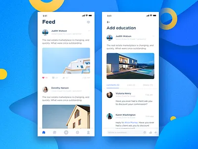 商务-社交APP iphonex ui 商务 社交 设计