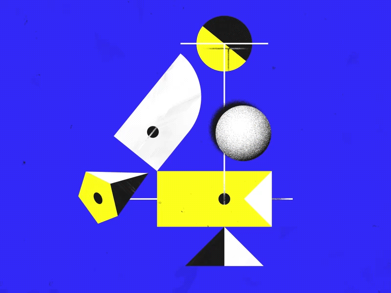 Number 4 - 36 Days of Type 36days 36daysoftype animated animation blue brushes letters motion texture type typography yellow
