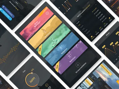 A Meditation App UI app design app interface app ui meditation app ui user interface ux