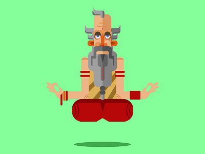 A floating Guru character design float graphic guru guruji illustration illustrator