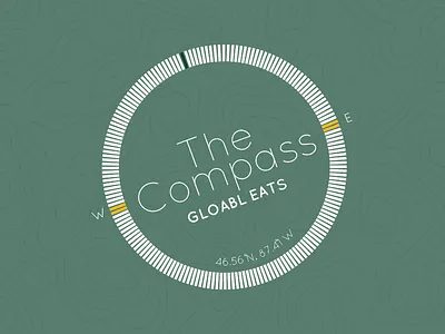 The Compass 46 compass coordinates east eats global logo restaurant west