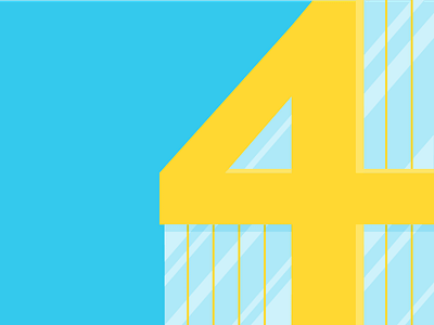 36 Days of Type - 4 36days 4 36daysoftype 4 architecture building colour illustration shadow type vector window