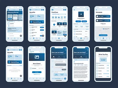 Wireframe App Concepts app concept health insurance ios iphone medical wireframe x