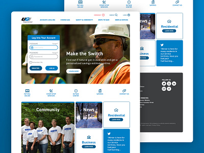 UGI Website andculture gas homepage ia redesign ugi ui utiltity ux website