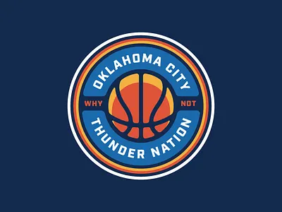 OKC badge badge design basketball dribbble icon invite logo logo design nba okc thunder typography