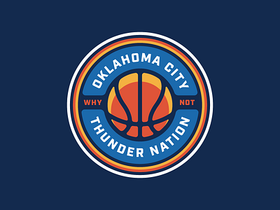 OKC badge badge design basketball dribbble icon invite logo logo design nba okc thunder typography