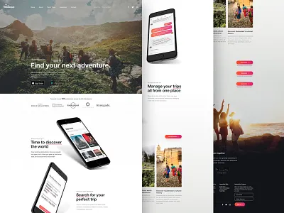 Travamigos CMS Website clean photography photoshop responsive sketch travel typographic ui ui design video web design website