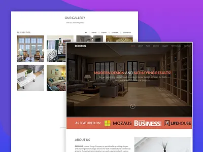 Decordiz – Interior Design Template architecture dotthemes free freebie gallery house interactive interior interior design isotop portfolio website template