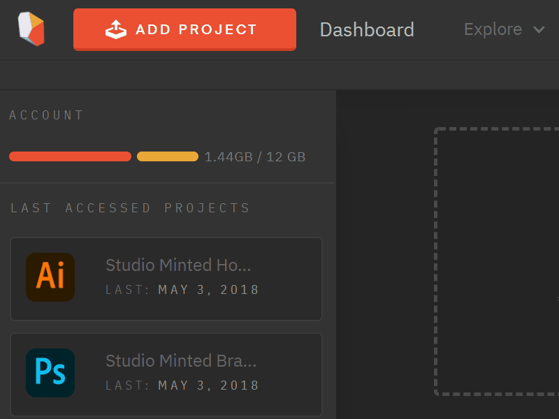 Dark UI for PixelBin - Full App View Coming Soon analytic animation dashboard daskh hover pixel project software storage ui ux web app