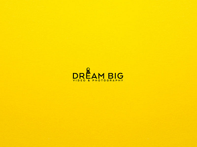 Dream Big Logo astronaut black cosmos logo logo design logos minimal video yellow